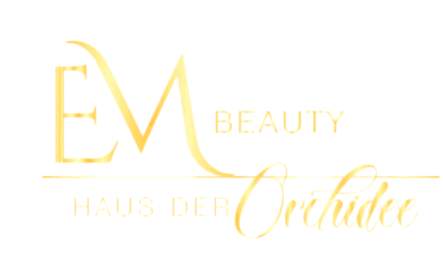 EM Beauty – Haus der Orchidee, goldenes Logo